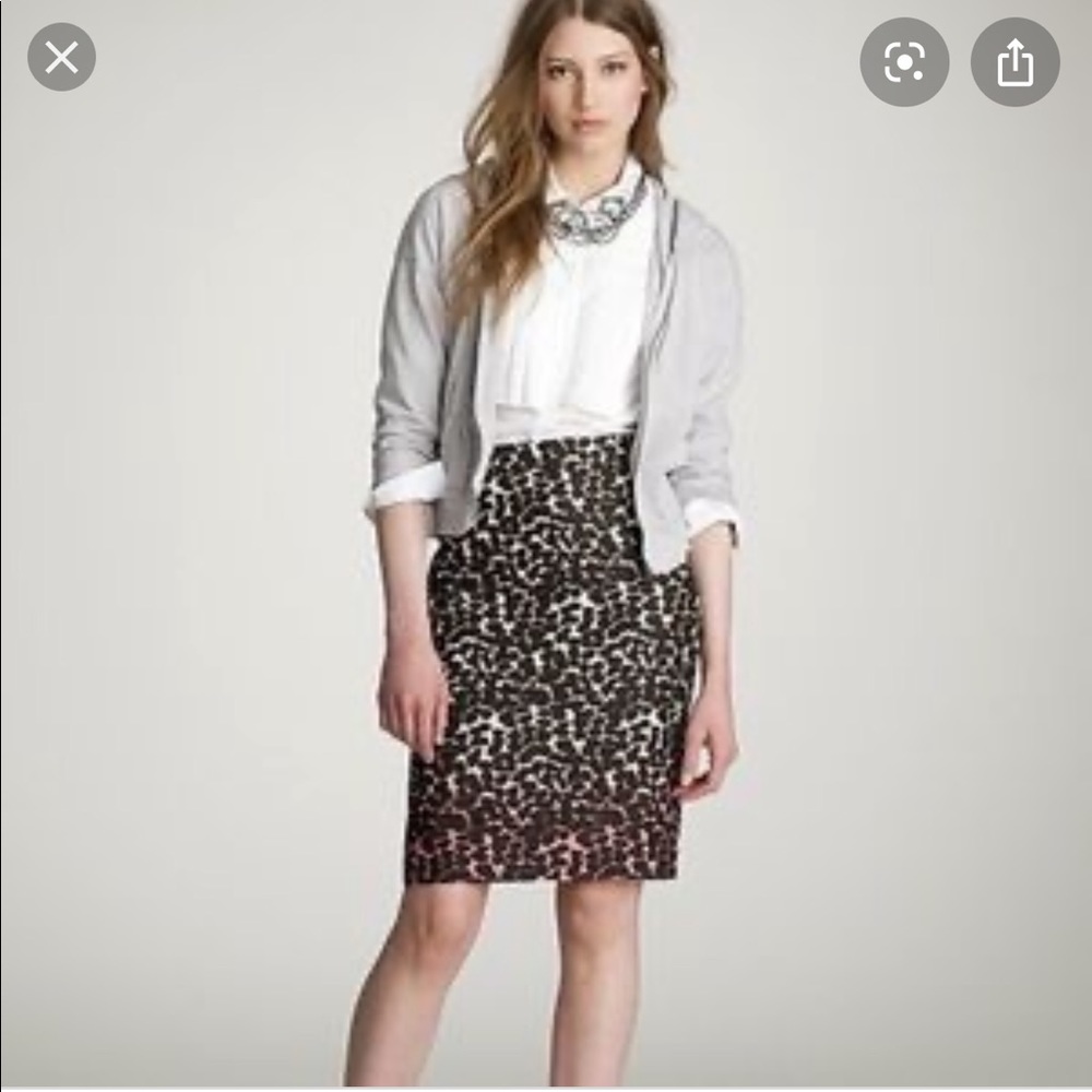 J crew wildcat ombré pencil skirt